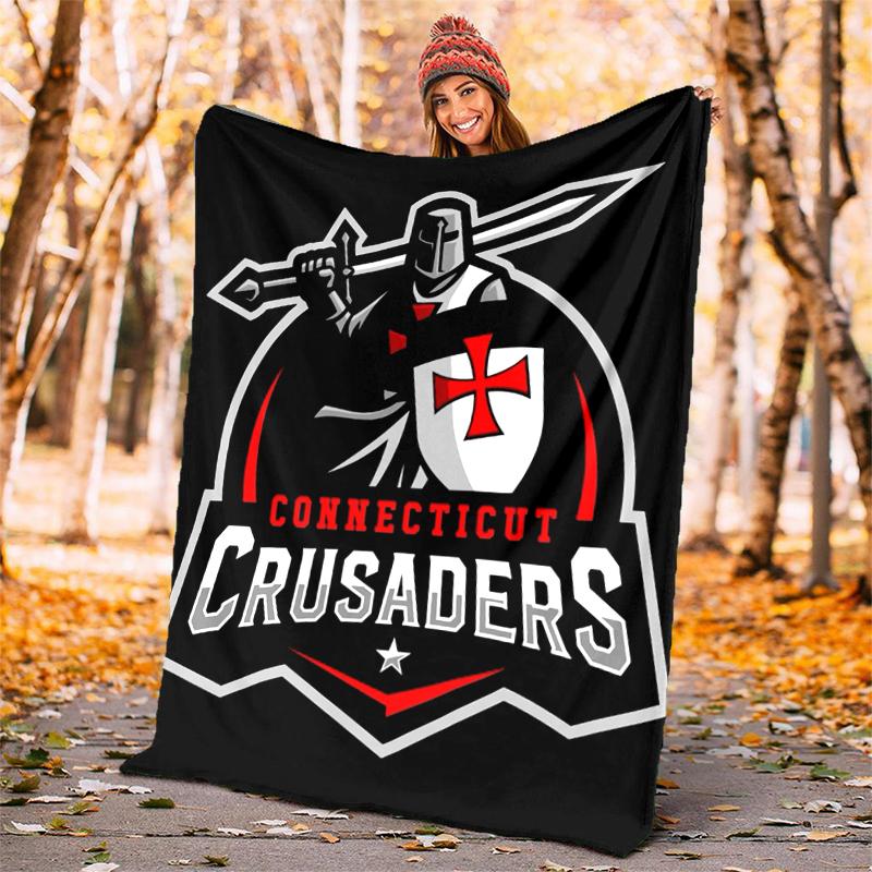 Crusader Flannel Blanket Soft All-Season Throw, Design for Camping, Car Travel, Hiking Sofa, Bed, Office Perfect Gift for Parties