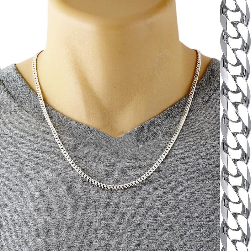 THICK Silver Chain 7mm SOLID STERLING SILVER 925 DIAMOND CHAIN