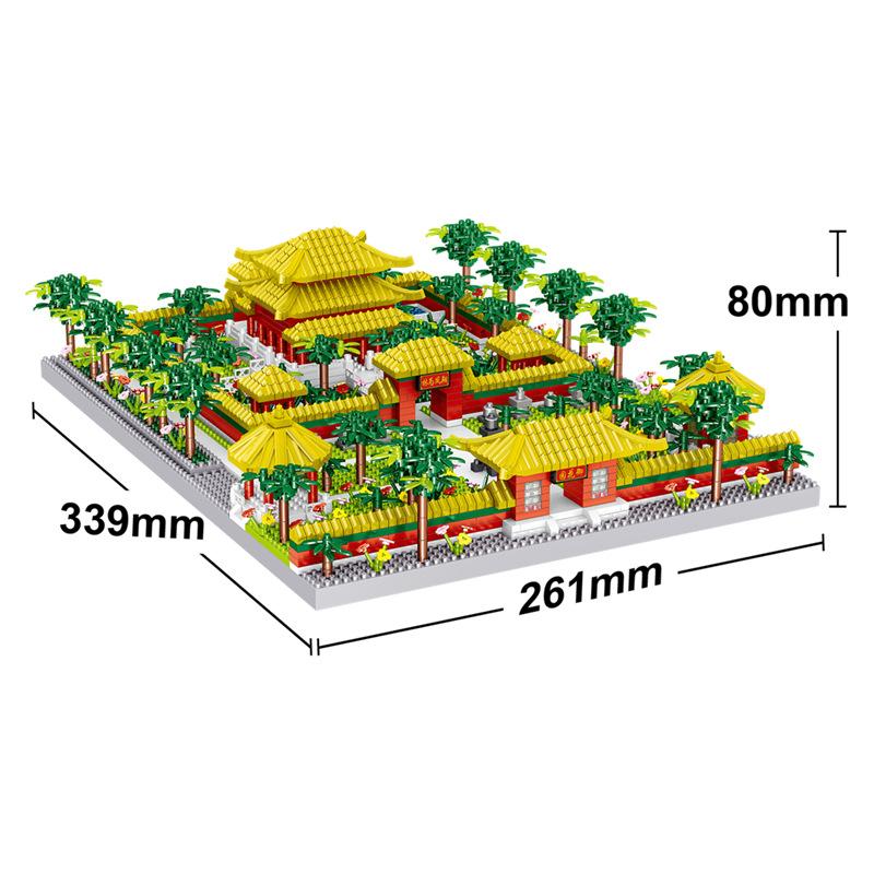 Zhegao Mini Blocks Architecture Building Bricks Chinese Castle Courtyard Royal Garden Toy Boy Gift Girl Present Lezi 8260