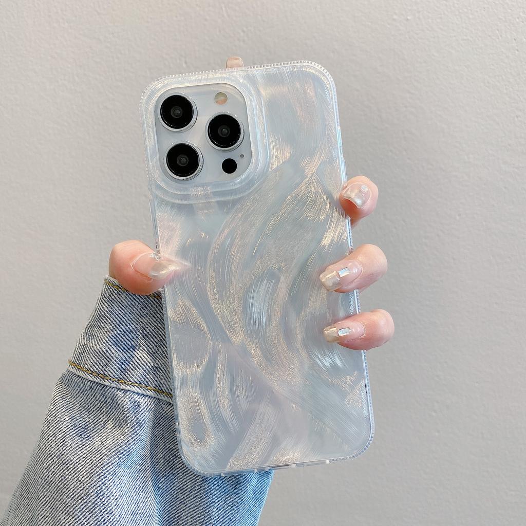 Applicable To IPhone15promax Premium Feather Shell Apple 16pro Silver Hard Shell 14 Protective Cover 13 12xr