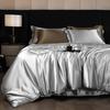 Double-Sided Washable Silk Bedding Set: Sheet, Duvet Cover, Bed Skirt