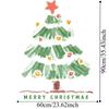 Colorful Christmas Tree Stickers Waterproof Portable Glass Electrostatic Film Transparent Visible On Both Sides