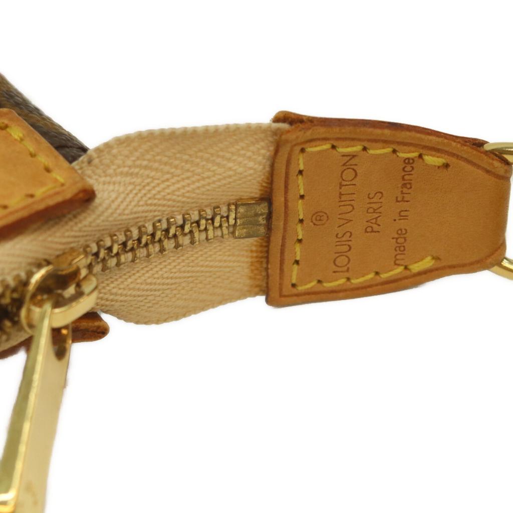 Louis Vuitton M92006 Monogram Kirschblüte Pochette Accessoire Handtasche Braun / Rosa Gebraucht