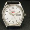 AUTOMATIC VINTAGE SEIKO 5 JAPAN 6309A MENS ARABIC WHITE DIAL WATCH a701221-5 R206a-a701221