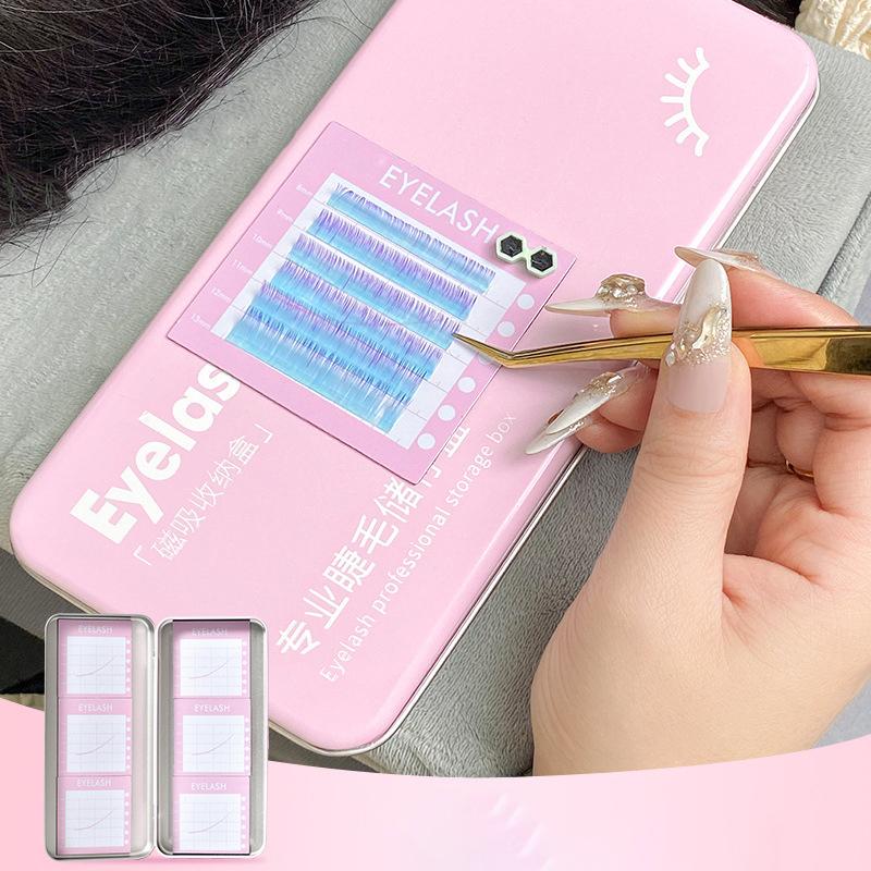 Reusable Empty Magnetic Fake Eyelash Storage Box False Eyelash Holder Case Container Travel Pallet Lash Holder