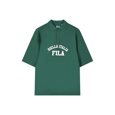 American Series Letter Print Casual Loose Short Sleeve Polo Shirt Unisex Polo Shirts Chrysanthemum-Green F11U329105FTQ