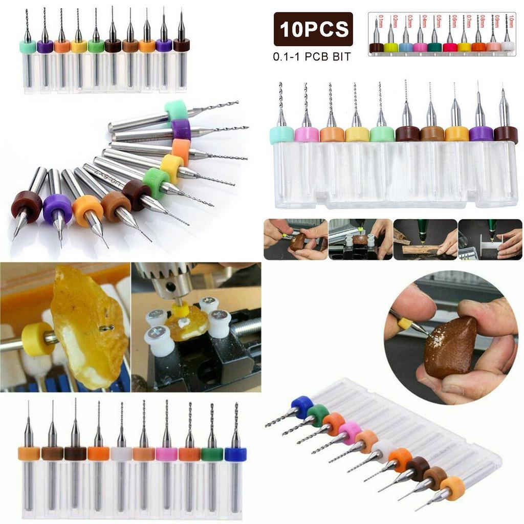 High-quality 10pcs Pcb Carbide Micro Twist Drill Bits Set Perfect For Jewelry Making