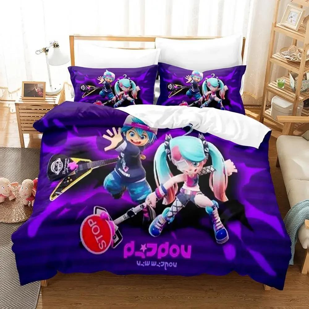 Game Ninjala Bedding Set Single Twin Full Queen King Size Bed Set Adult Kid Bedroom Duvet Cover Sets 3D Print Kawaii Kids Camas
