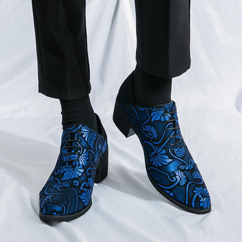 New Men's Height Increasing Shoes  Fashion Has a Unique Style Leisure Business Party Nightclub Adult Men's Shoes Plus Size-46