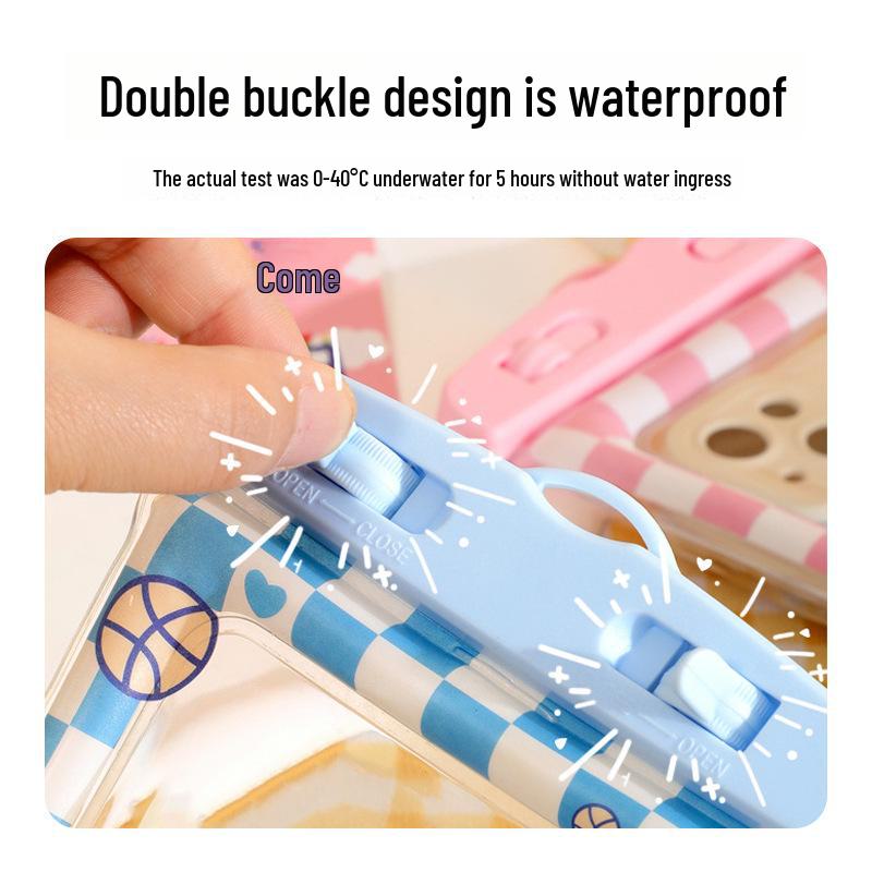 Touch-Sensitive Transparent Waterproof Phone Bag for Swimming and Rafting