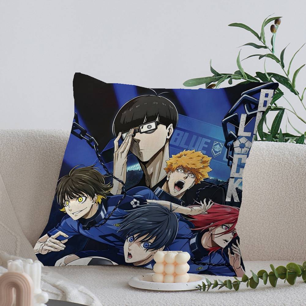 Japan Cartoon Blue Lock Cushion Cover Decorative Pillow Sofa Home Decor Case Pillow Cases