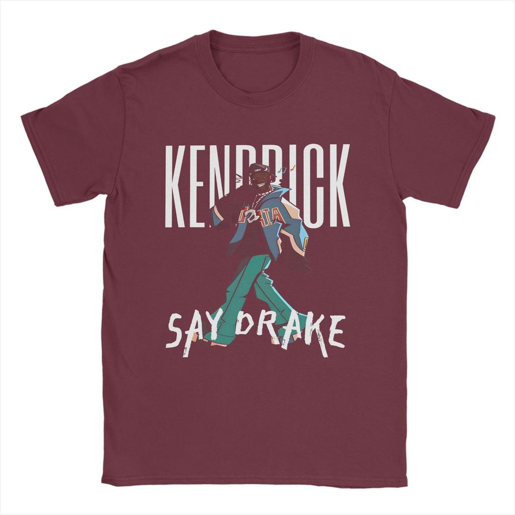 Men's T-Shirt Kendrick Lamar Say Drakes Casual 100% Cotton Tees Short Sleeve Rapper Diss Funny T Shirt Crew Neck Merch Gift Idea