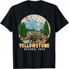 Yellowstone National Park Bison Retro Hiking Camping Outdoor T-Shirt