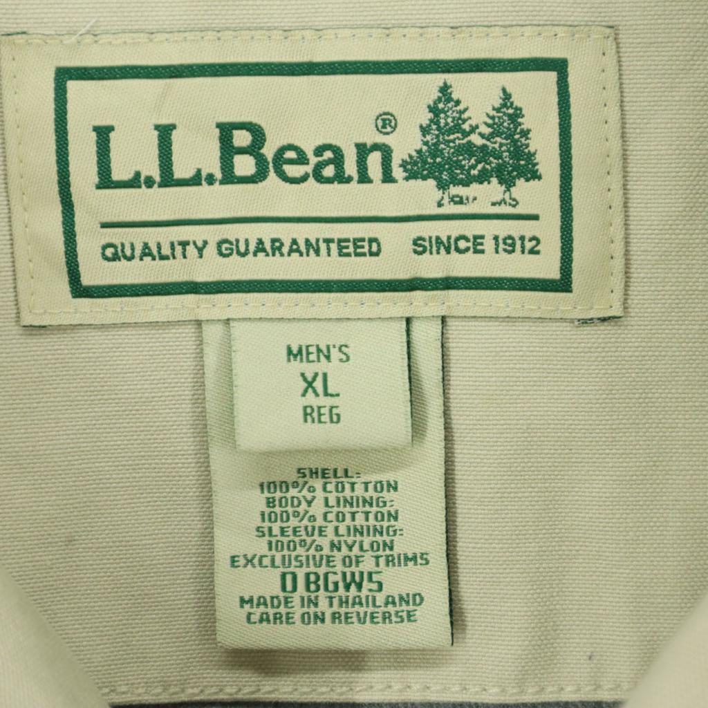 L.L.BEAN Long Sleeve Corduroy Collar Hunting Jacket XL Beige Men's Used