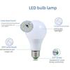 Energy-efficient LED bulb with linear constant current, plastic-coated aluminum design, suitable for household use with E27 screw base.