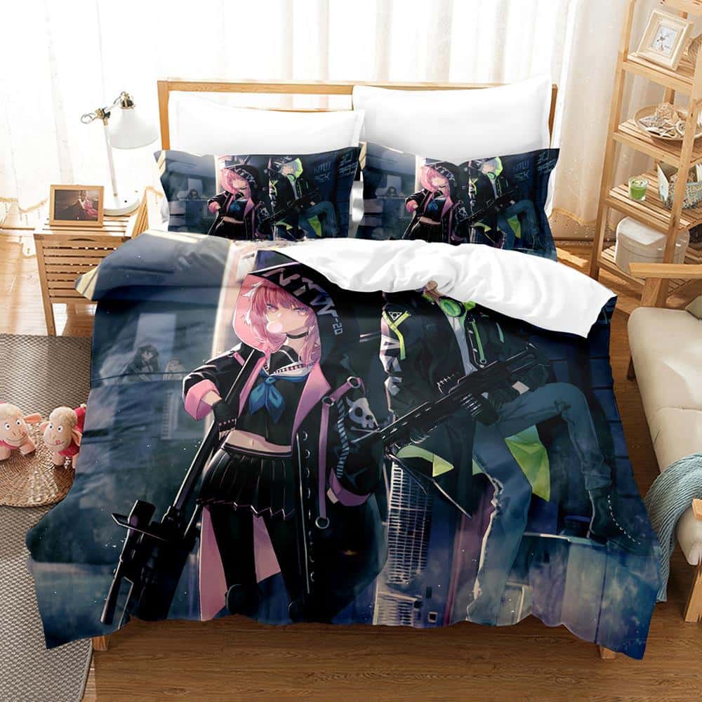3D Game Girls' Frontline Bedding Set Single Twin Full Queen King Size Bed Set Adult Kid Bedroom Duvet Cover Sets Home Textiles