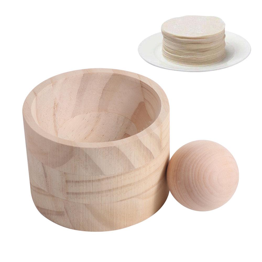 Quick Easy Dumpling Wrapper Wooden Dumpling Skin Pressing Tool Creative Dough Press Tool Corn Cake