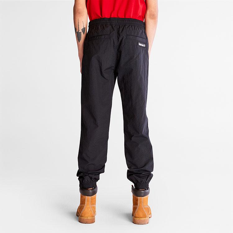 Timberland Casual Solid Color Elastic Cuff Pants Men Bottoms Black A26NS-001