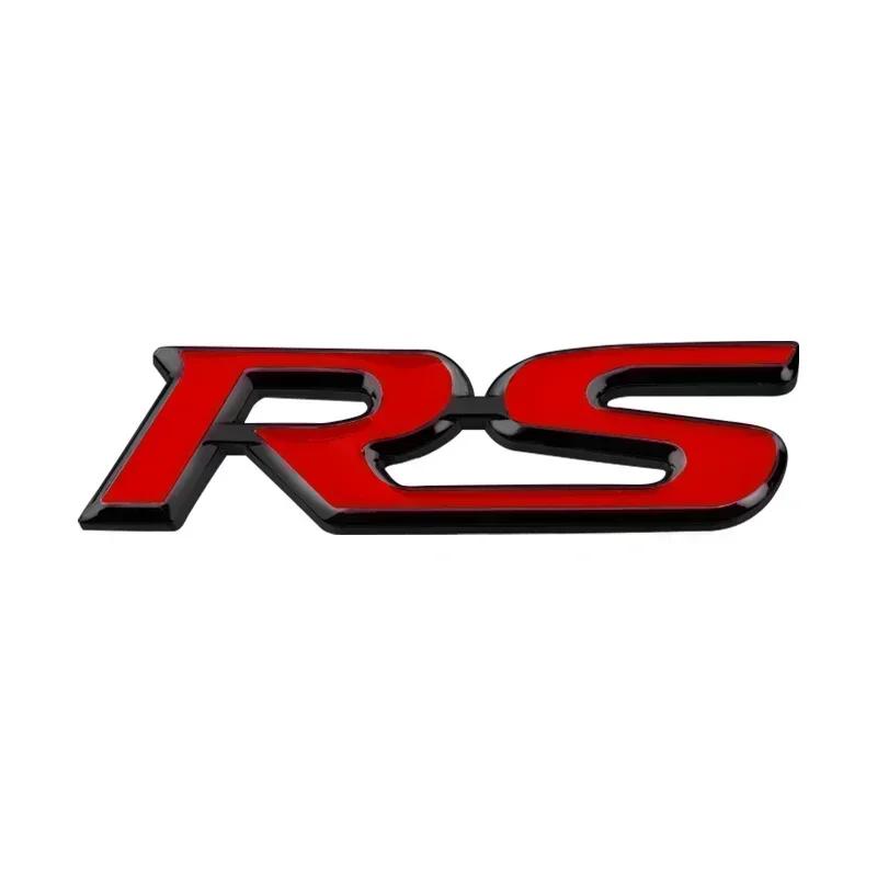 1pcs 3D Metal Car Letters Sticker RS Logo Sport Emblem Badge Auto Accessories