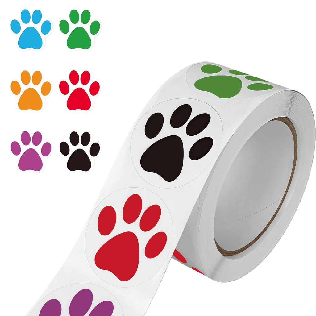 Tear Proof Dog Paws Sticker Adhesive Water Resistant Safe Decoration for Office Use Pet Accessories Art Projects