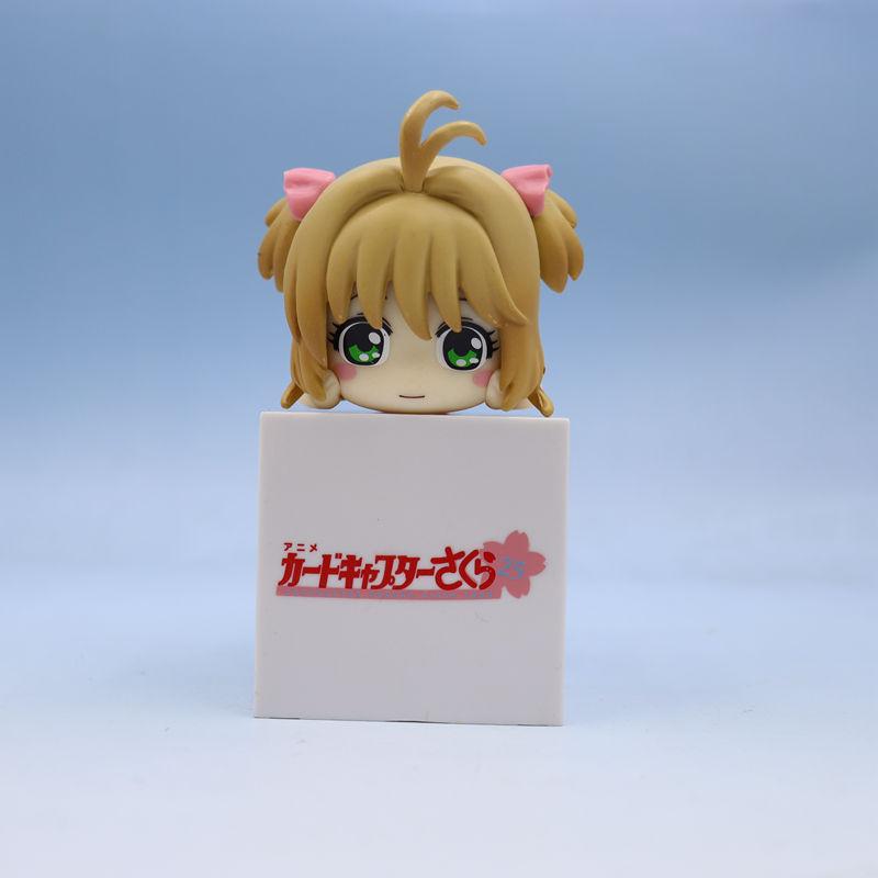 10cm Animated Cardcaptor Sakura Q Version Poseable Figures 3 Styles Adorable Lying Kinomoto Sakura Replica Desktop Ornament Assortment Present