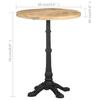 VidaXL Bistro Table Ø60x76 Cm Raw Mango Wood