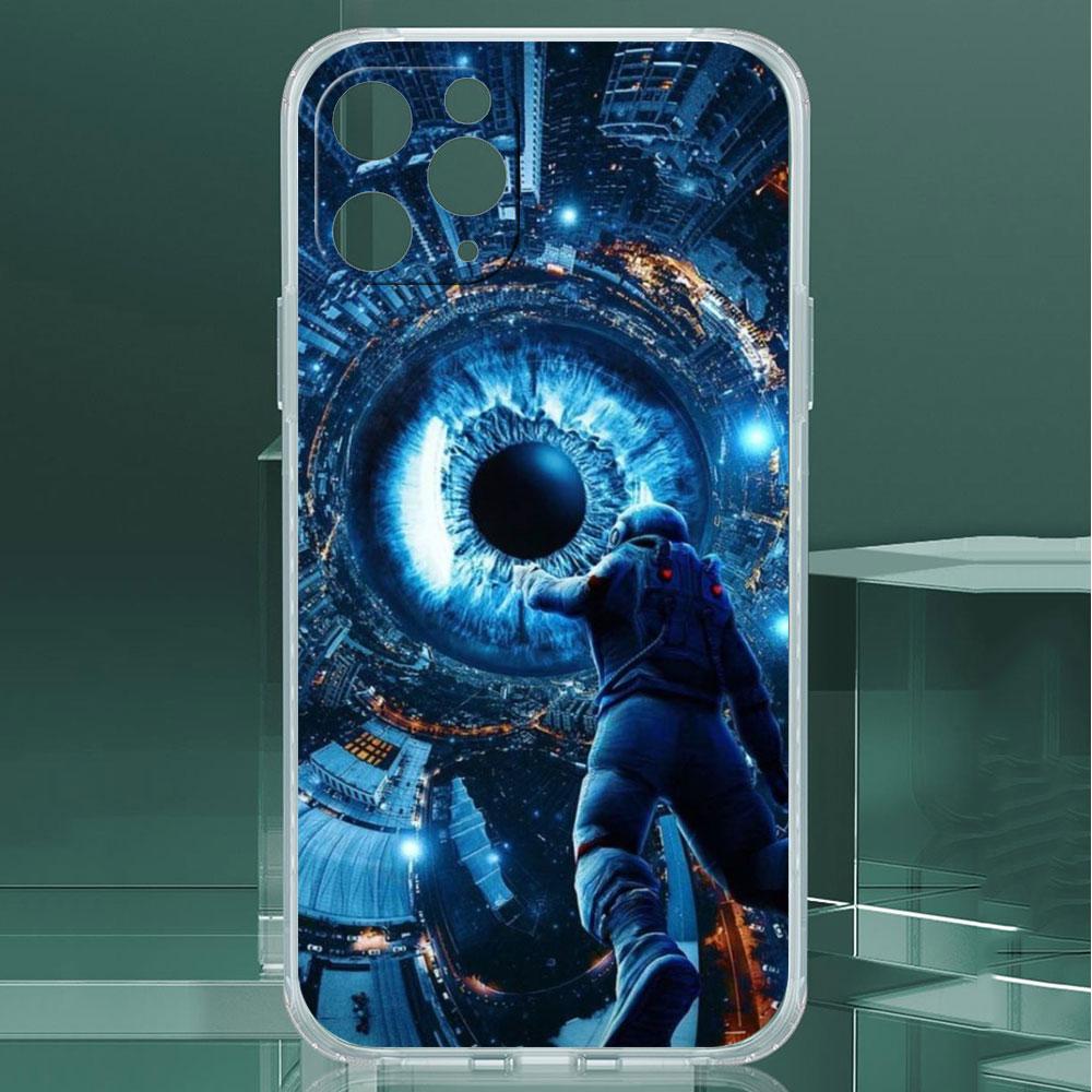 Astronauta Kosmiczna Planeta Przezroczyste Etui Na Apple iPhone 13 11 14 12 Pro 7 8 Plus XR X XS Max 6 6S 13Pro Silikonowe Etui Na Telefon