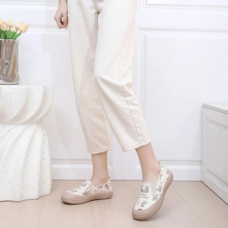 Fashion Comfortable and Elegant Cartoon Pattern Breathable Women's Shoes Designer Luxury New In Deals Original On Offer Ladies Footwear