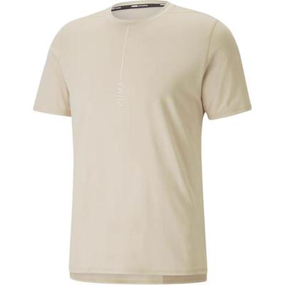 Minimalist Sports Breathable Crew Neck Casual Short Sleeve T-Shirt Men Tops Khaki 523204-88
