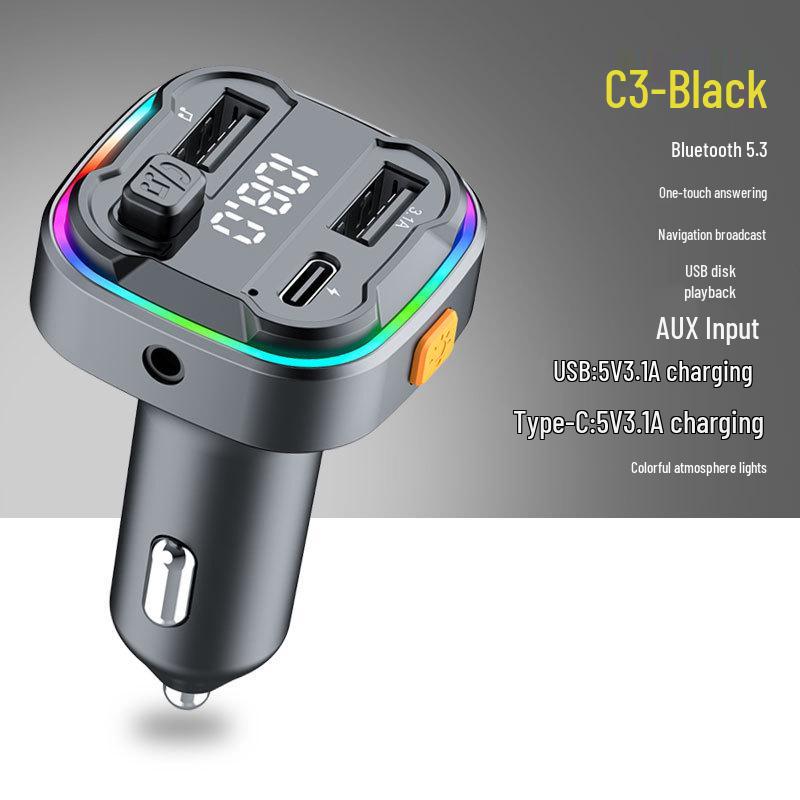 Multifunctional Bluetooth FM Transmitter & Car Charger with MP3 Player