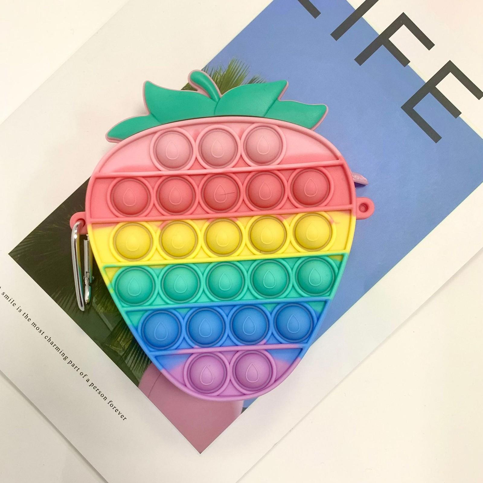 

Cartoon Silicone Bubble Decompression Mobile Phone Bag Decompression Shoulder Bag Coin Purse