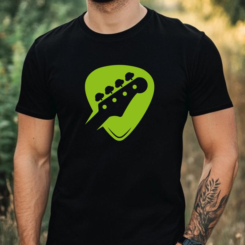 Unisexs Guitar Gift Pick Motif Cotton Tshirt Size Xs To 5xl