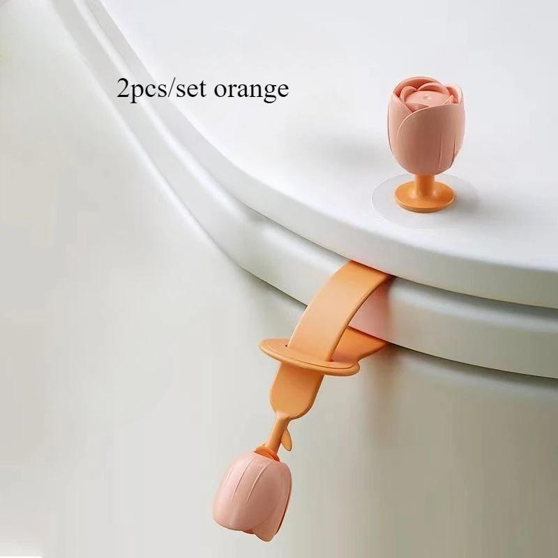 2pcs Toilet Lid Handle Detachable Seat Clip Toilet Holder Lifter Animal Shape Seat Toilet Accessories Seat Handle Tool