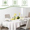 7 Pcs Spring Table Runner and Placemats Tulip Table Runner Placemats Set 72 x 13 Inch Linen Easter Farmhouse Rustic Floral Table Mat for Spring