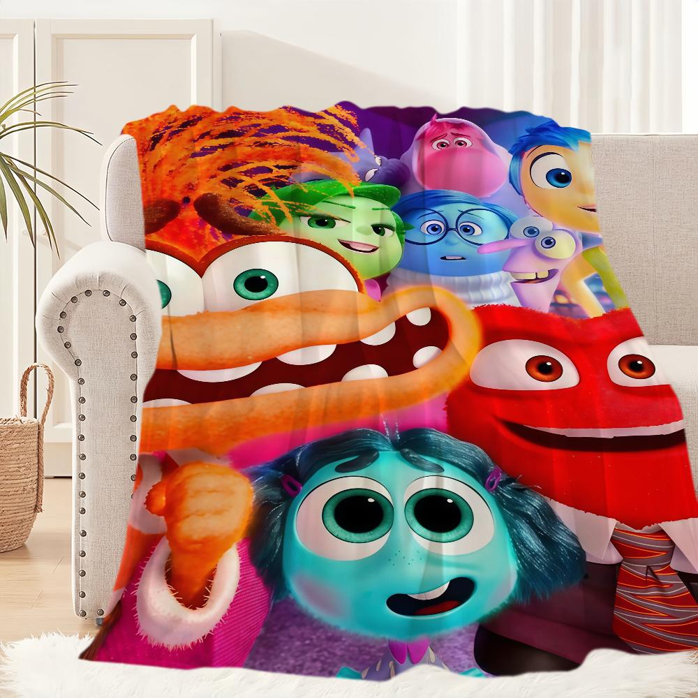 

Cartoon I-Inside O-Out 2 DSN Blanket Blanket for Couch Sofa Travel Home Picni Flannel Blanket birthday gift Warm Comfortable 30x40in
