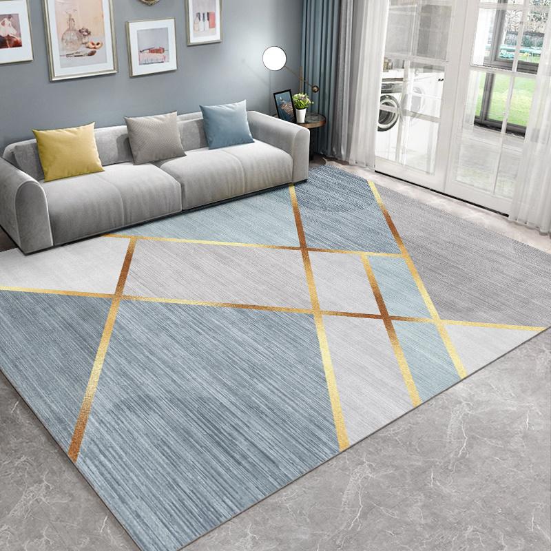 

Area Mat Light Luxury Minimalist Geometric Pattern Bedroom Floor Ultra Soft Thickened Non-Slip Home Mat Easy To Clean Anti Slip Bohemian Style Rugs 80*120CM