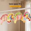 Home Balcony Multi-Clip Sock & Clothes Drying Rack for Dorms