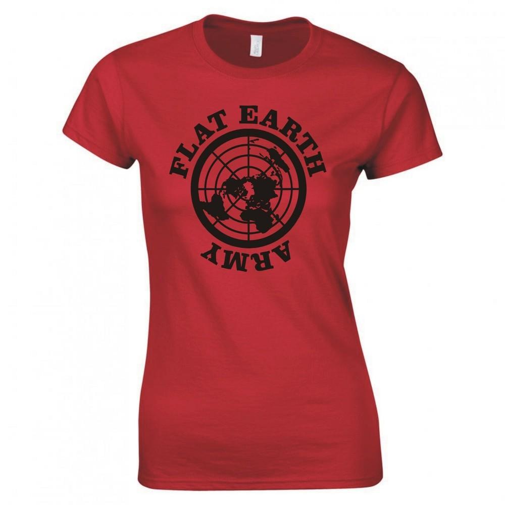 Funny Flat Earth Army Skinny Fit TShirt S