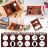 PU Leather Storage Tray with 2 Compartment and Keychain Desktop Organizer Trays For Key Wallet Watches and Jewelry Storage