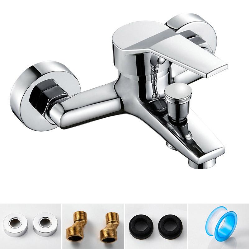 Mixing Valve Hot and Cold Water Shower Faucet Bathroom Shower Head Triple Mixing Valve Bathtub Faucet