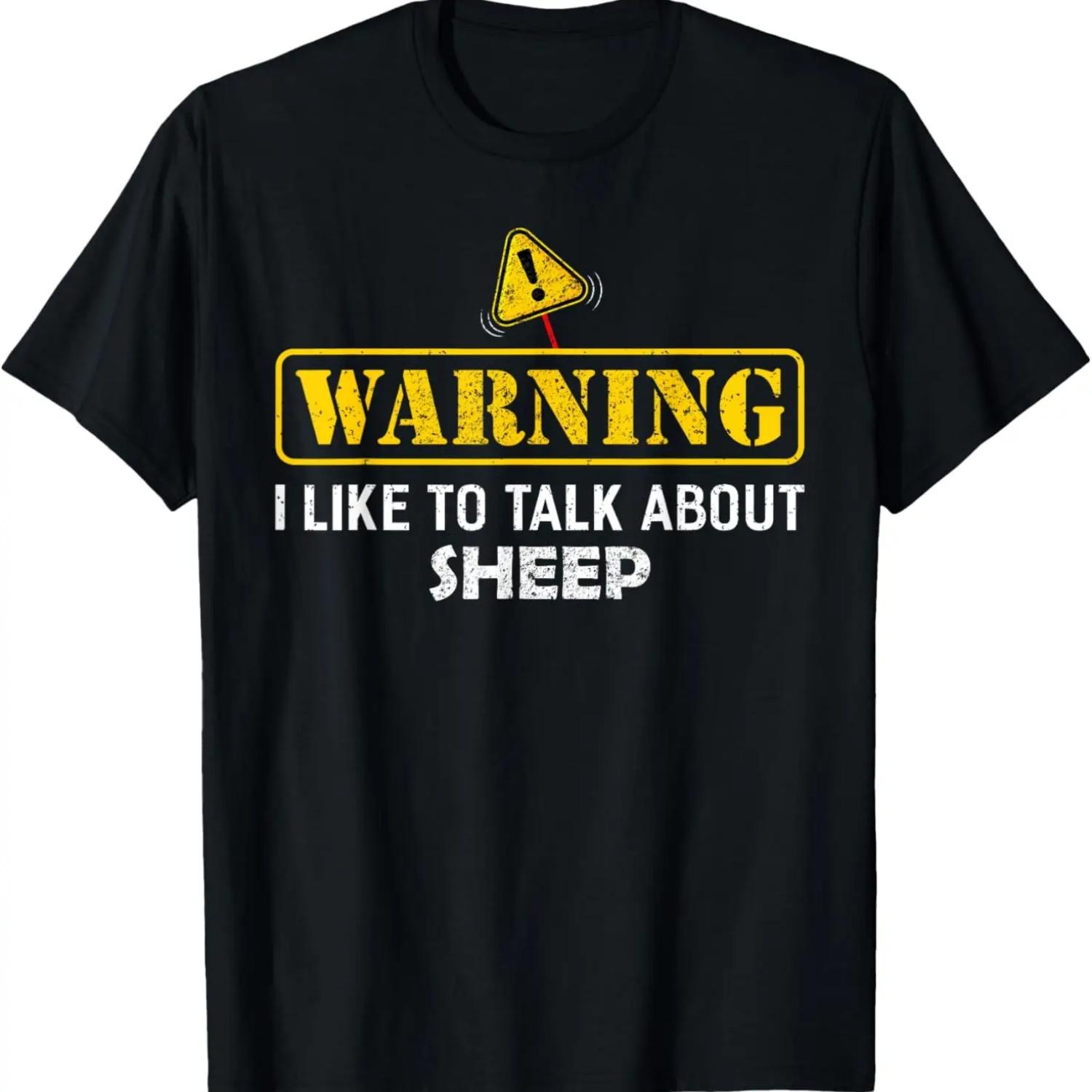 

Warning! I Like To Talk About SHEEP T-Shirt S чёрный