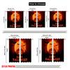 2pcs,2D Plane Printing Print Curtains A Variety of Halloween Pumpkin Durable 100% Polyester Fabric (without Rod) Decorations For