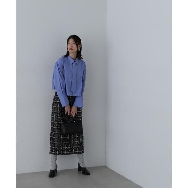 Natural Beauty Tweed Tight Skirt Size [N Basic] Lamé (S Line)