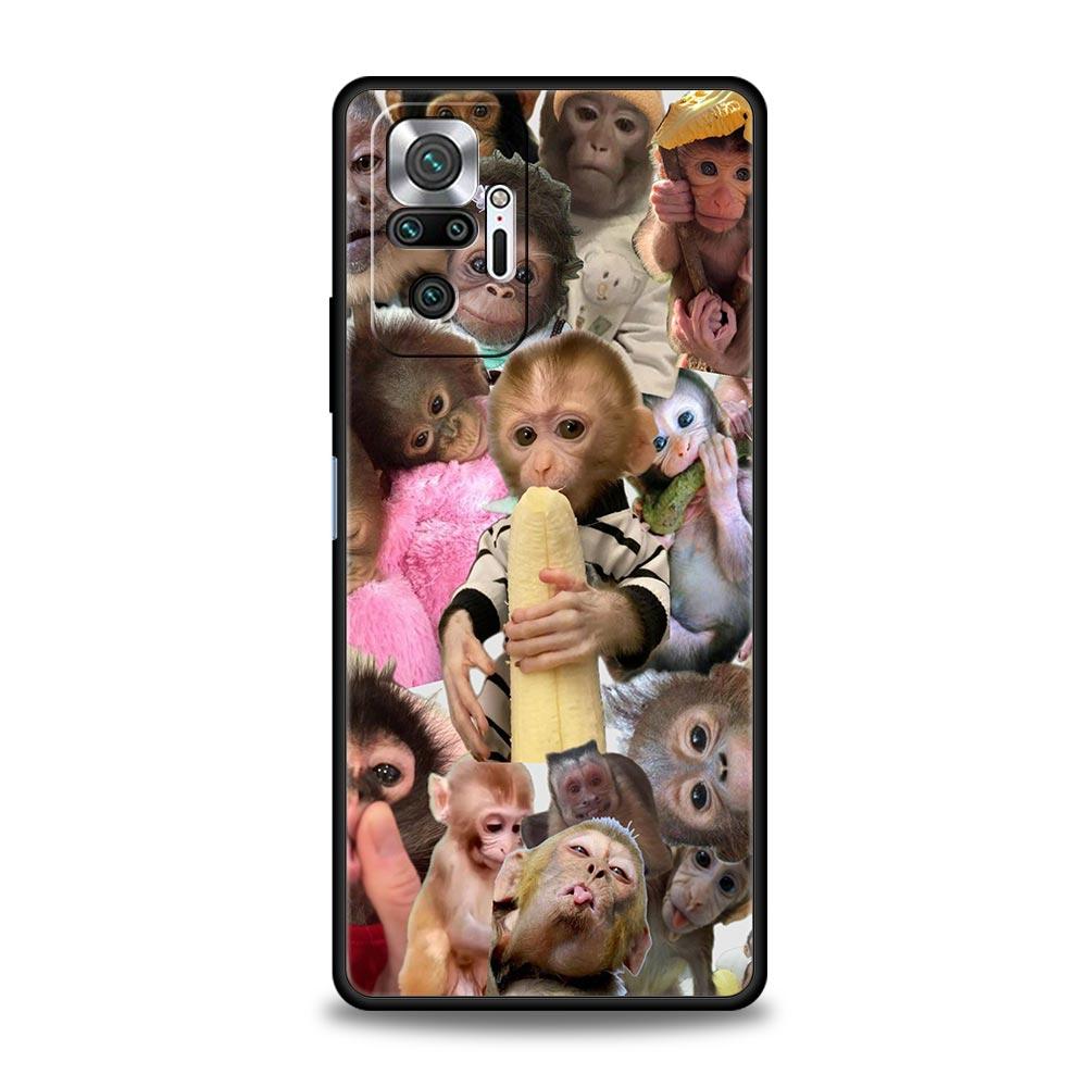 Süße Lustige Affen Handyhülle Für Xiaomi Redmi Note 14 13 12 5G 11 10 Pro Plus 4G 9S 9 14C 13C 12C 10C 9C 9A Weiche TPU Hülle