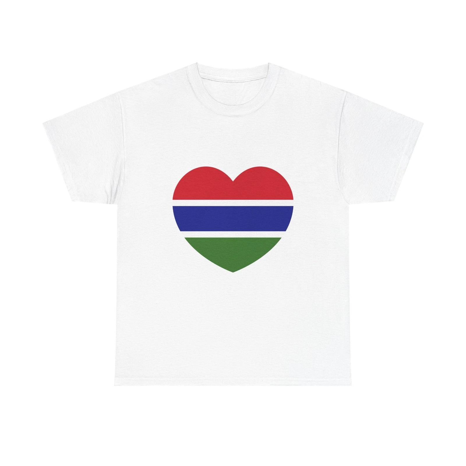 Heart Flag of Gambia - T shirt S