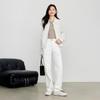 JOY SPEAKER Loose Fit Lapel Collar Cotton Blend Jacket