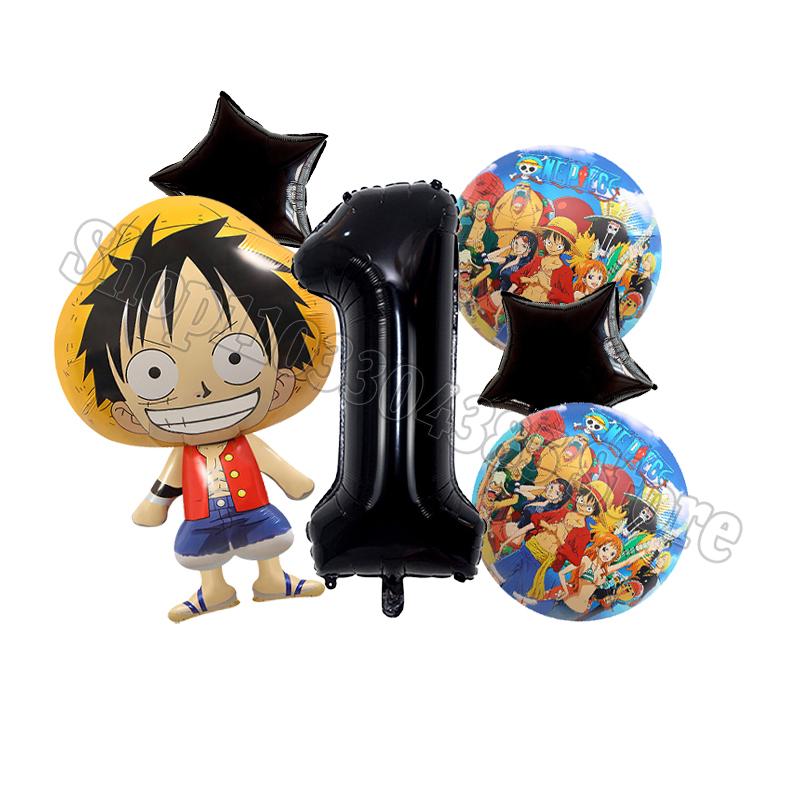 One Pieces Digit 1-10 Balloons Boys Anime Luffy Birthday Decoration Baby Shower Gender Reveal Party Supplies Kids Gift Hot Sales