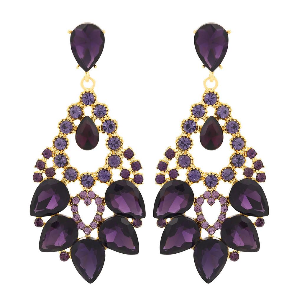 Alloy Geometric Statement Earrings For Women With Bold Design Fashion Jewelry
