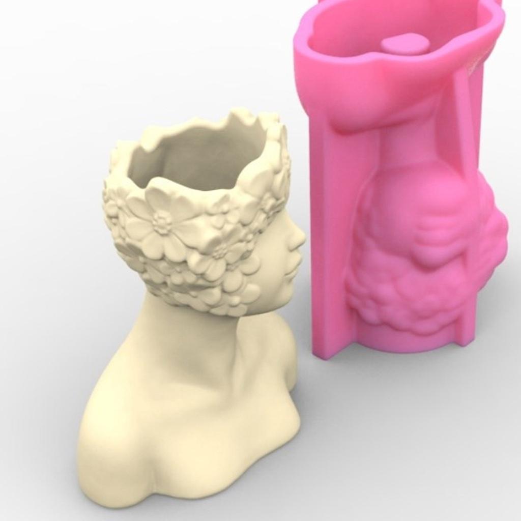 Silikonowe formy na wazony w kształcie kwiatów Formy do betonu Artystyczny kształt ludzkiej figury Silikonowe formy na doniczki Forma ozdobna na wazon