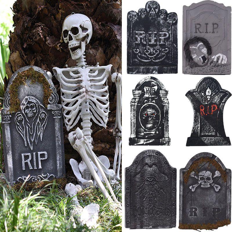 Lightweight And Durable Foam Tombstone For Halloween Party Graveyard Decoration